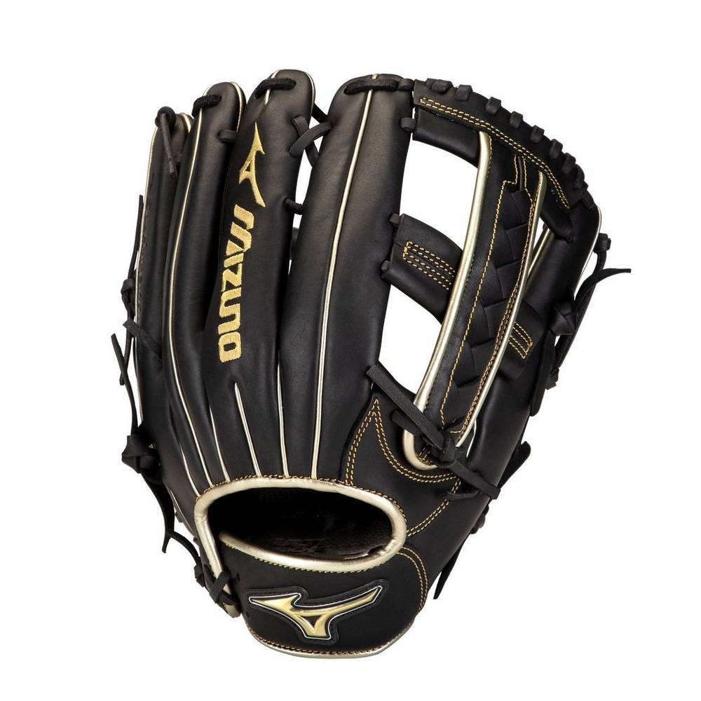 Luva Mizuno Softball MVP Prime SE Slowpitch 12.5" - Homem - Pretas/Douradas - LVOHJ8307